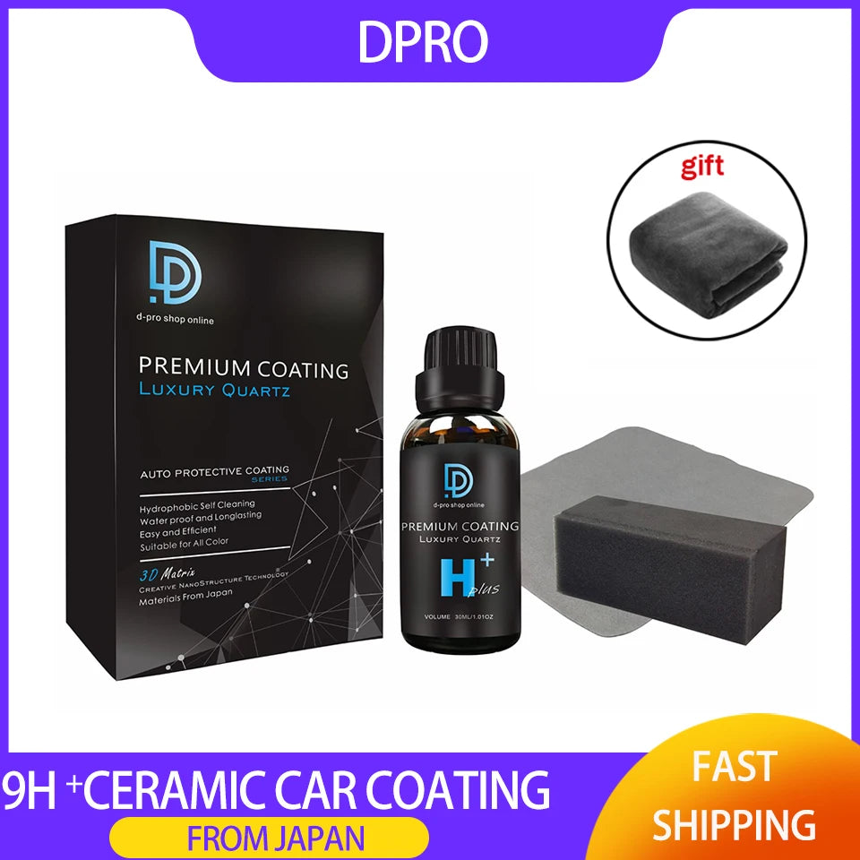 9H Liquid Glass Nano Ceramic Coating Kit for Car Protection