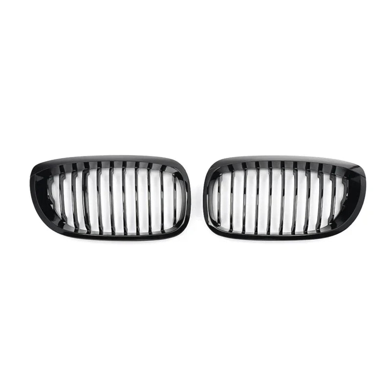 Gloss Black Racing Front Kidney Grilles for BMW E46 Coupe & Cabrio 2003-2006 - High-Quality ABS, Easy Install, Weatherproof Upgrade