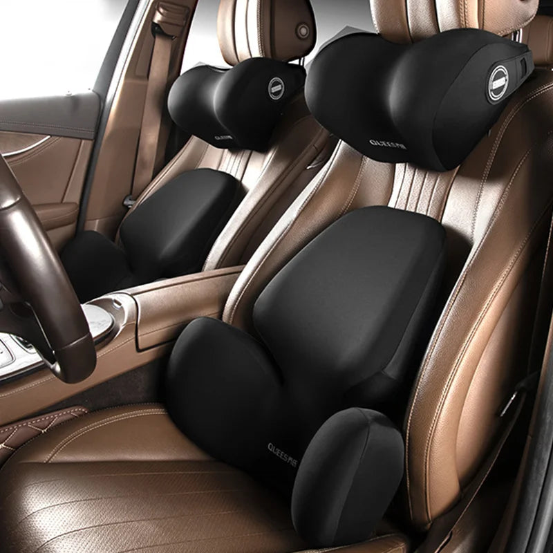 Lumbar Support and Neck Pillow - Removable Washable Backrest Cushion