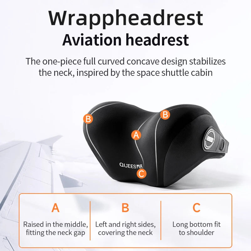 Lumbar Support and Neck Pillow - Removable Washable Backrest Cushion