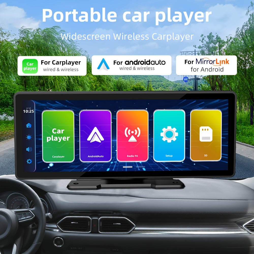 10.26" Wireless CarPlay Touch Screen Stereo with Voice Control and FM Transmitter for Ultimate In-Car Entertainment