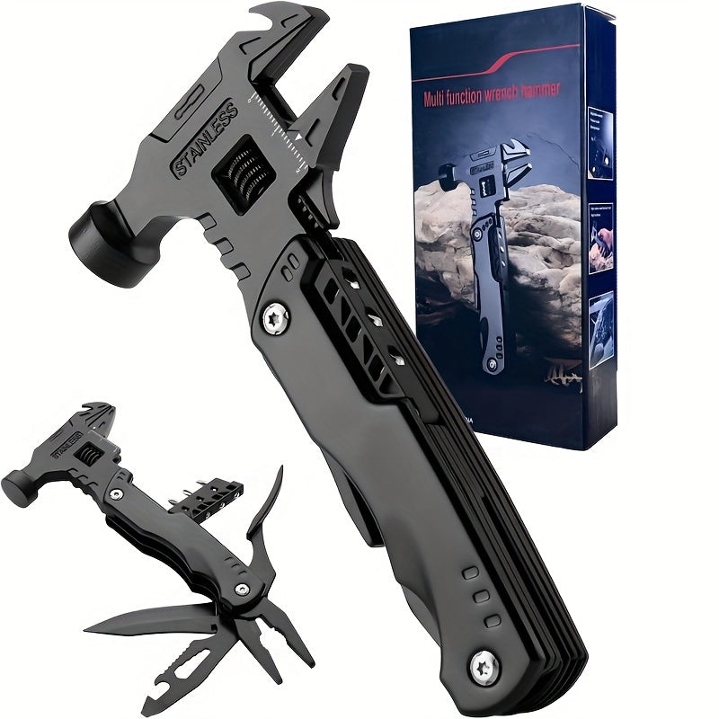 Ultimate 16-in-1 Compact Multitool - Versatile Survival Gear with Pliers, Screwdrivers, Knife, Wrench & More - Perfect Gift for Dads and Adventurers!