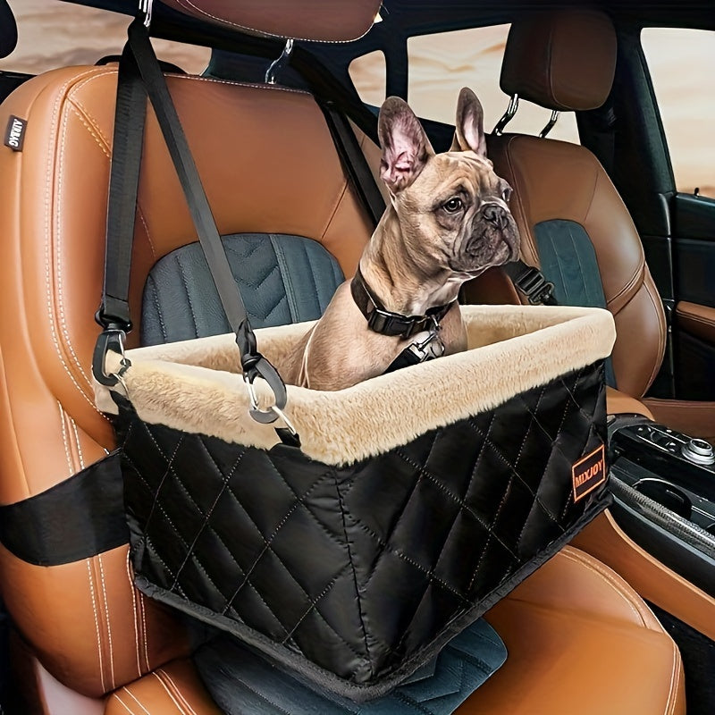 Compact Travel Pet Booster Seat for Small Dogs with Secure Metal Frame & Safety Leash - Cozy Washable Cushion Included

Ensure your small dog travels in style and safety with our Compact Travel Pet Booster Seat. Designed for dogs up to 15 lbs, this