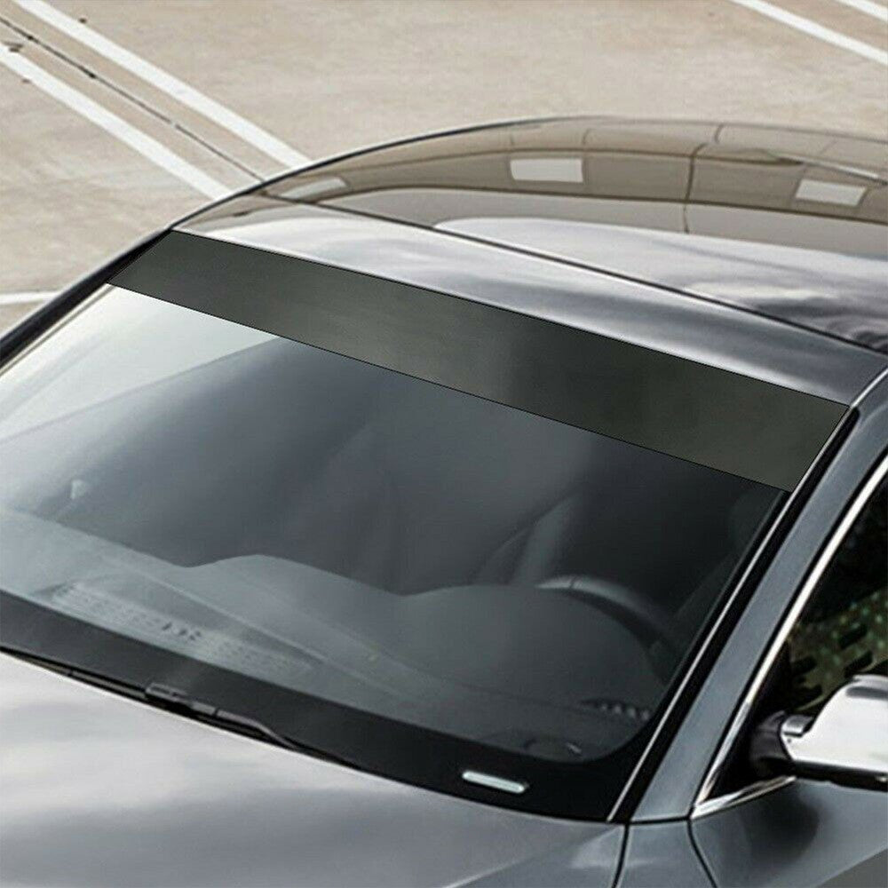 Customizable Black Sun Visor Strip for Windshield - Premium Vinyl Decal to Reduce Glare and Enhance Driving Comfort