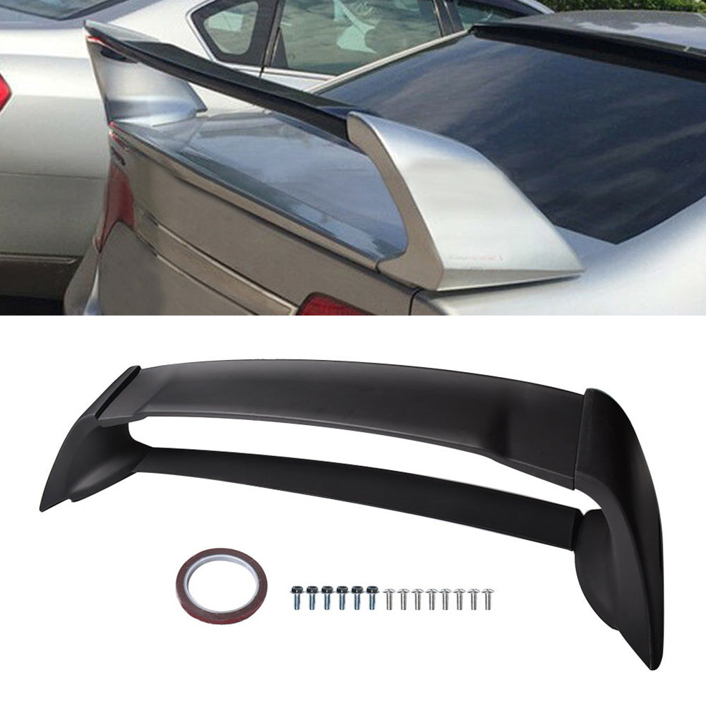 52 Inch Matte Black Dual Pedestal Trunk Spoiler Wing with LED Light  

Elevate your vehicle's appearance with this striking 52-inch dual pedestal trunk spoiler. Crafted from high-quality ABS plastic, it offers durability and a lightweight design for easy