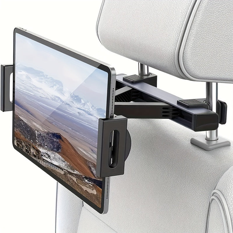 Versatile 360° Adjustable Backrest Tablet Stand for Car Seats – Multi-Functional Mobile Device Holder