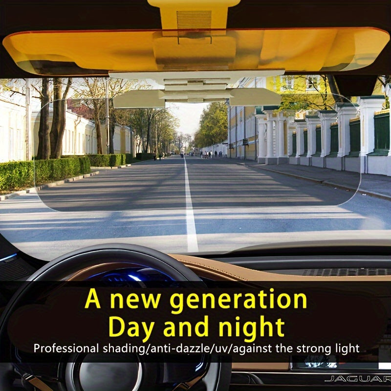 Dual-Use Anti-Glare Car Visor Mirror for Day and Night Driving Safety