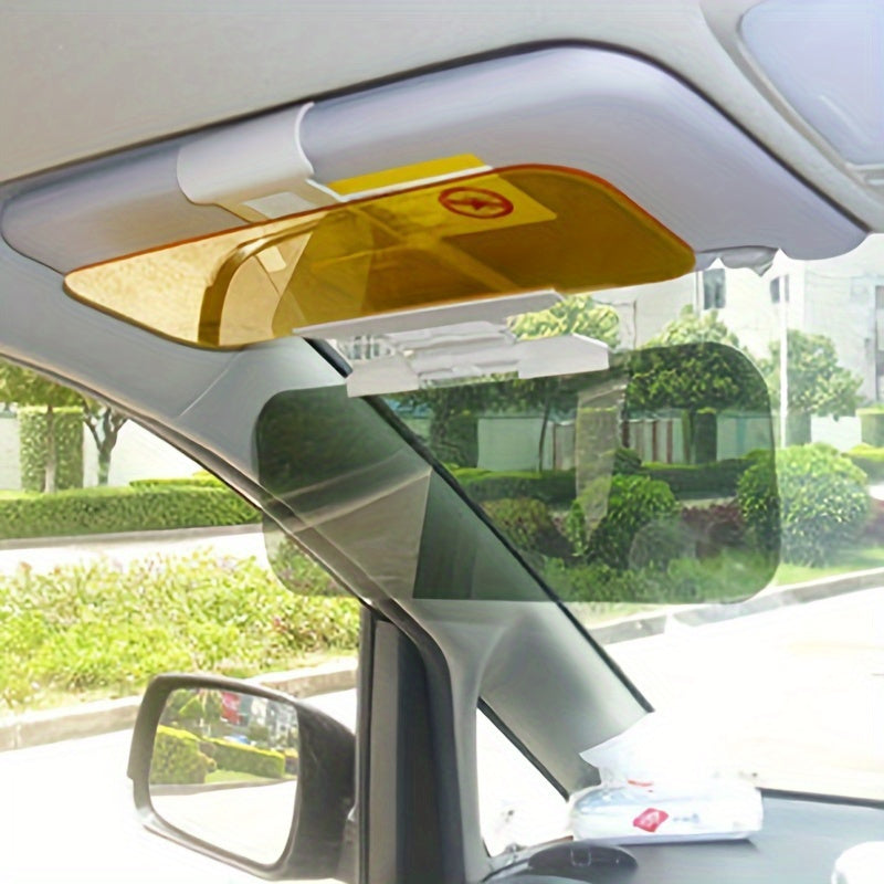 Dual-Use Anti-Glare Car Visor Mirror for Day and Night Driving Safety