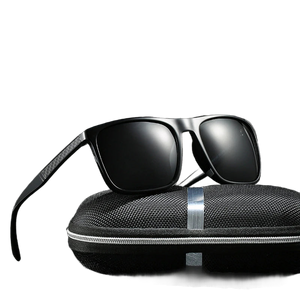 a pair of sunglasses sitting on top of a case