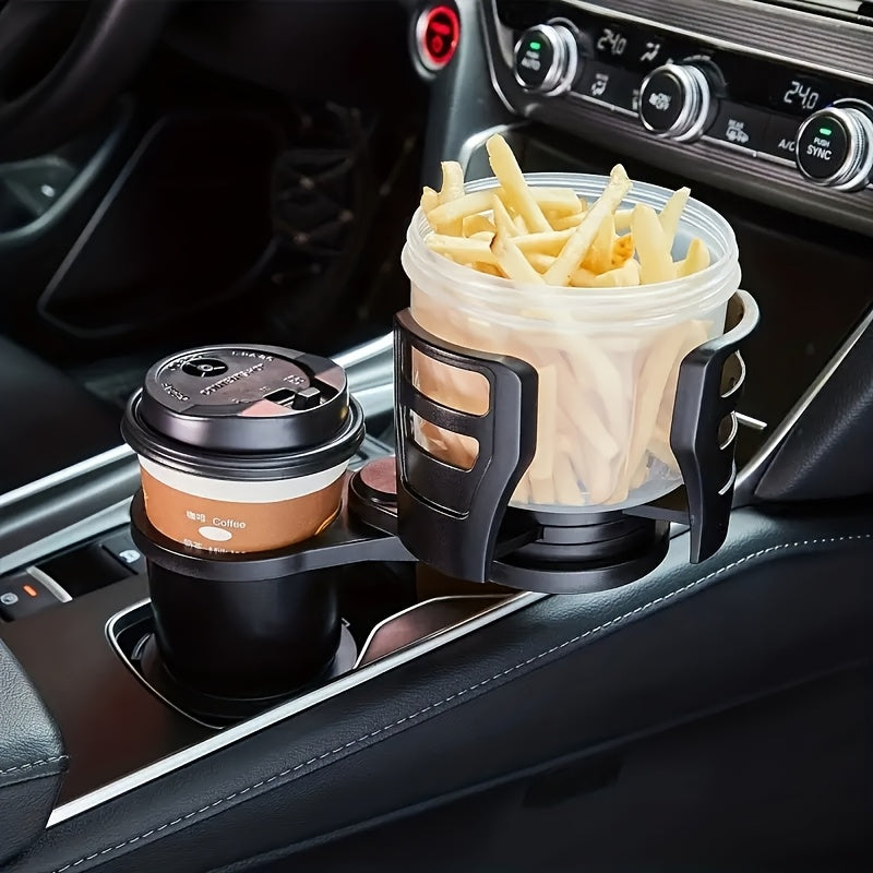 Adjustable Car Cup Holder Expander - Multifunctional Double Drink Holder with Anti-Slip Design, Easy Installation, Ideal for Travel and Storage, Perfect Holiday Gifts