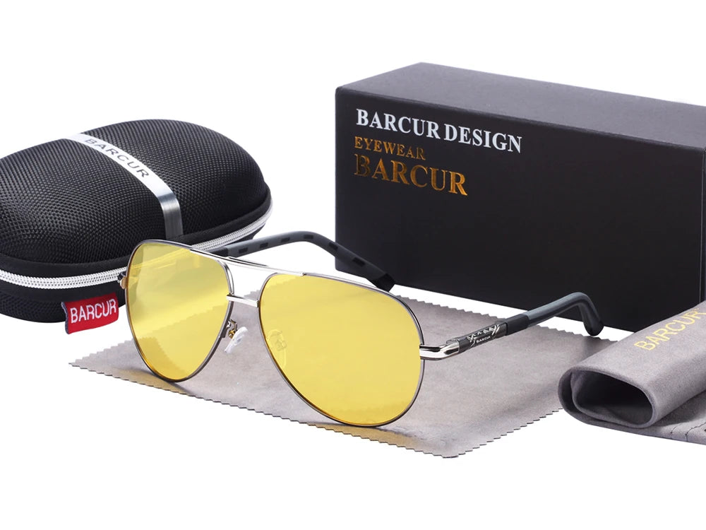 a pair of sunglasses and a case on a white background