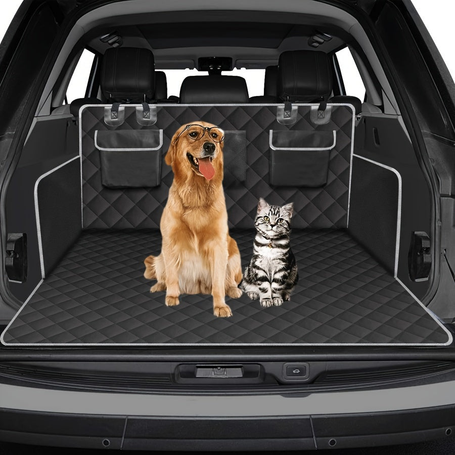 Deluxe Waterproof Pet Cargo Protector - Scratch-Resistant, Durable 600D Oxford Fabric with Side Shields for SUVs, Vans, and Trucks - Cozy & Easy-Clean Cargo Mat for Dogs and Cats