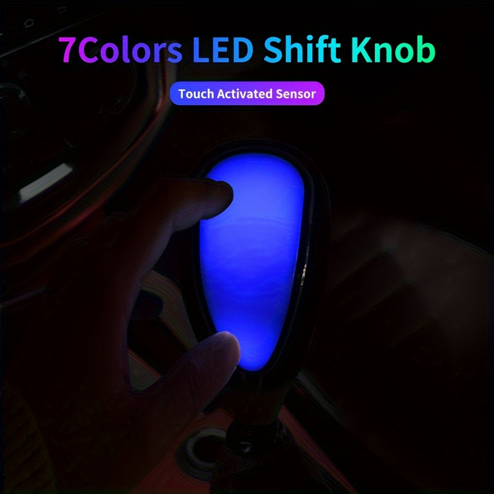 Vibrant 7-Color LED Shift Knob – Universal Upgraded Gear Shifter for Automatic & Manual Cars, Enhance Nighttime Driving Experience