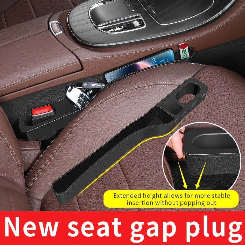 Universal Car Seat Gap Organizer Set - 2 Pcs Leak-Proof Plugs for Keys, Phone, Cards & Coins - Durable PC Material, Double Slot Design for Ultimate Car Organization