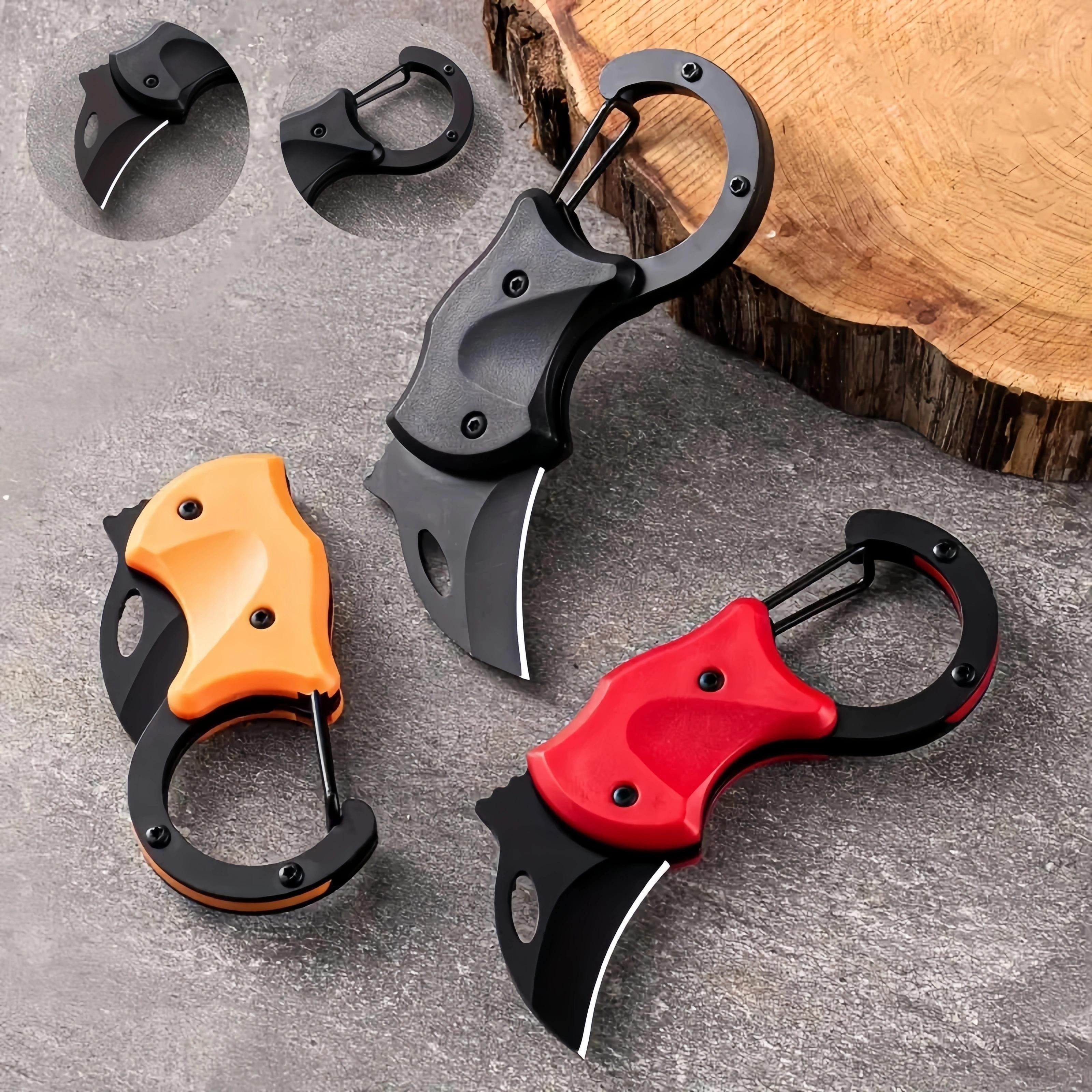 Mini Folding Knife Keychain Pendant - Portable Multifunctional Tool for Camping and Outdoor Adventures