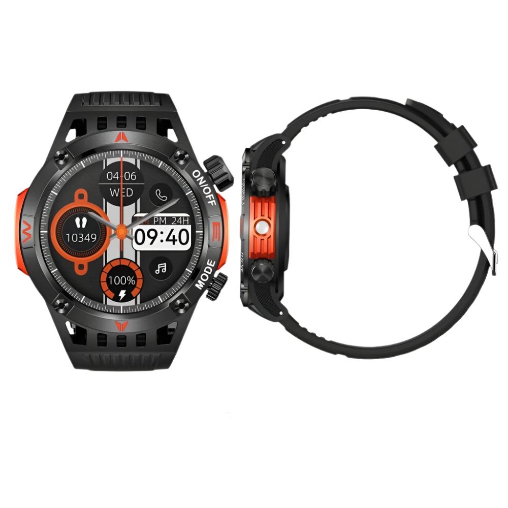 All-in-One Outdoor Smart Fitness Watch with IP68 Waterproof, SOS Calling, Pedometer, and Multimedia Display for Men and Women, Compatible with Android & iPhone