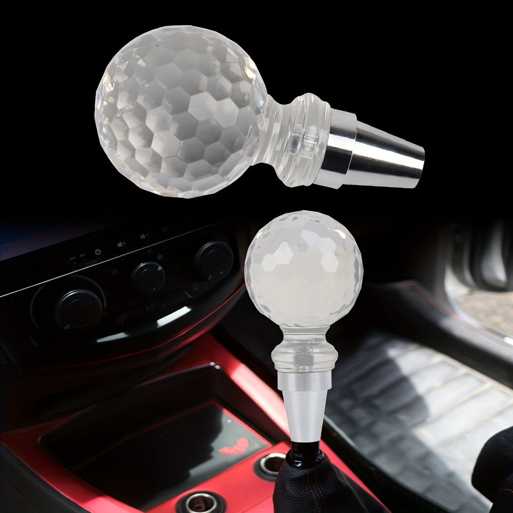 Crystal Golf Ball Gear Shift Knob - Stylish Upgrade for Effortless Shifting - Enhance Driving Comfort with Durable Design