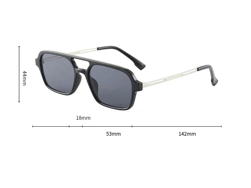 a pair of sunglasses with the measurements of each pair