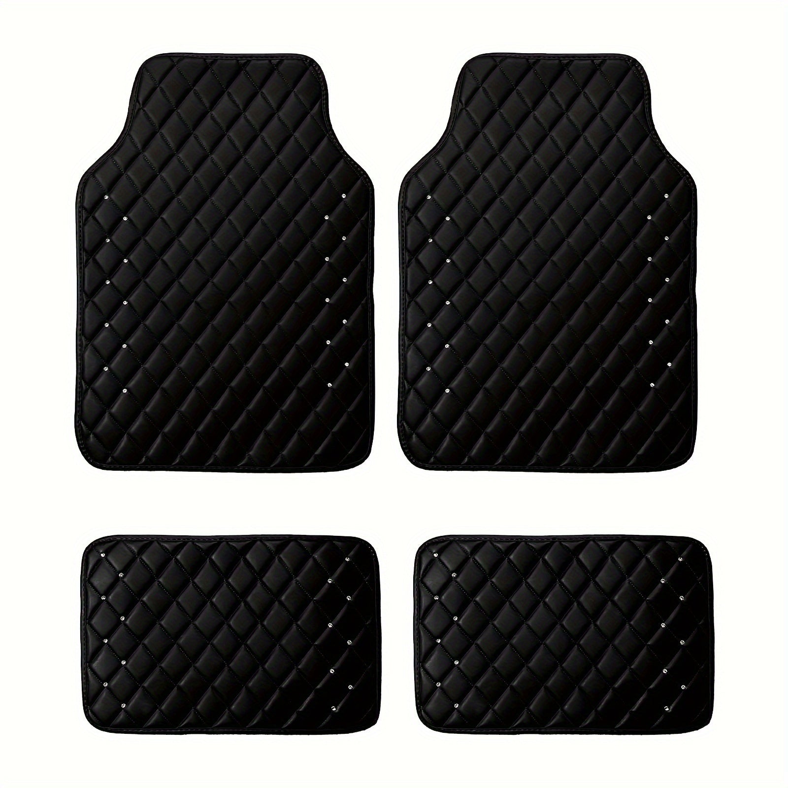 Luxury Waterproof Car Floor Mats Set - 4-Piece Universal Anti-Slip Protection for SUVs, Vans, Sedans, and Trucks - Stylish and Durable Interior Upgrade