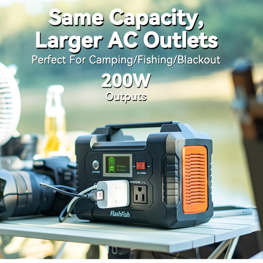 Compact 200W Solar Power Generator with 40800mAh Backup Battery Pack for Outdoor Adventures and Emergencies

Unleash your adventure with this 200W Portable Power Station, a reliable companion for camping, road trips, and unexpected outages. Featuring a