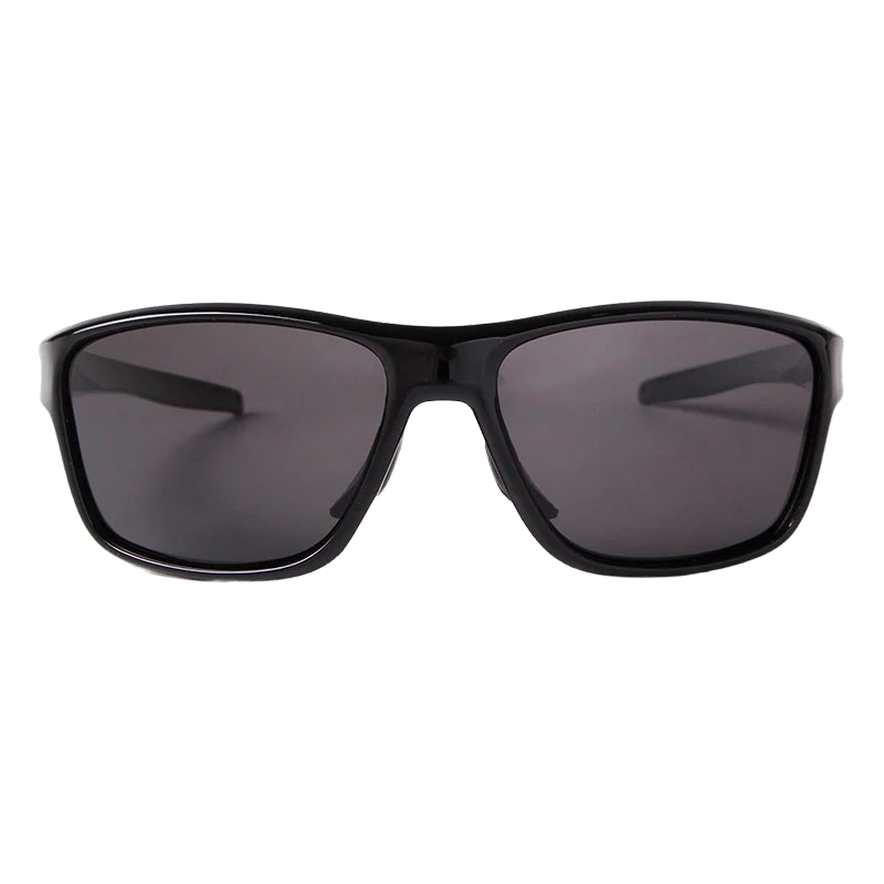 a pair of black sunglasses on a black background