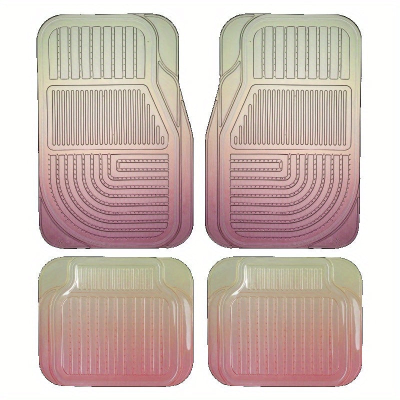 Trim-to-Fit Ombre Clear Car Floor Mats - 4-Piece Set for Trucks, Vans & SUVs