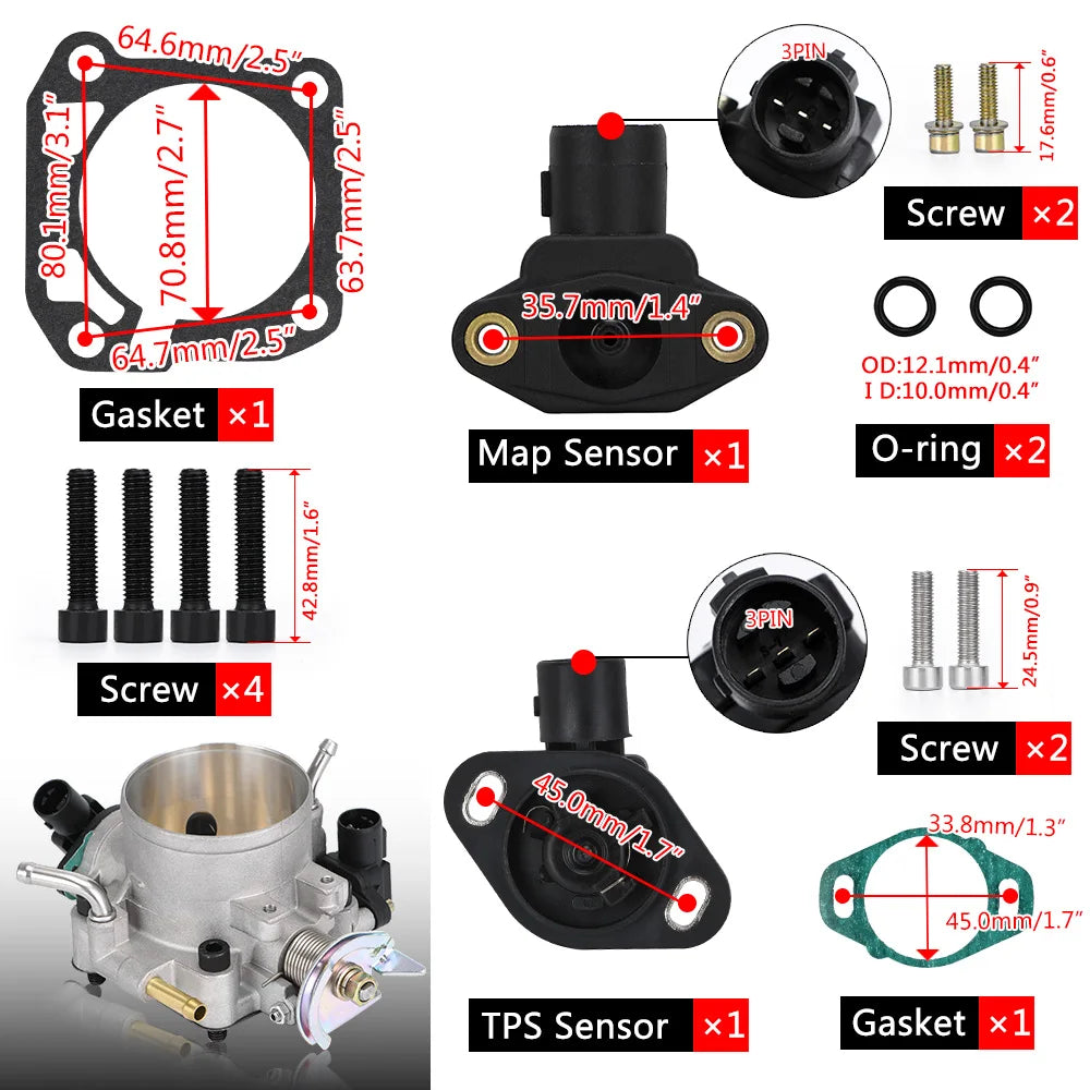 70mm Aluminum Throttle Body Intake Manifold for Honda B-Series and D-Series Engines  

Upgrade your vehicle's performance with this precision-engineered 70mm throttle body, designed for enhanced airflow and increased horsepower across the powerband.