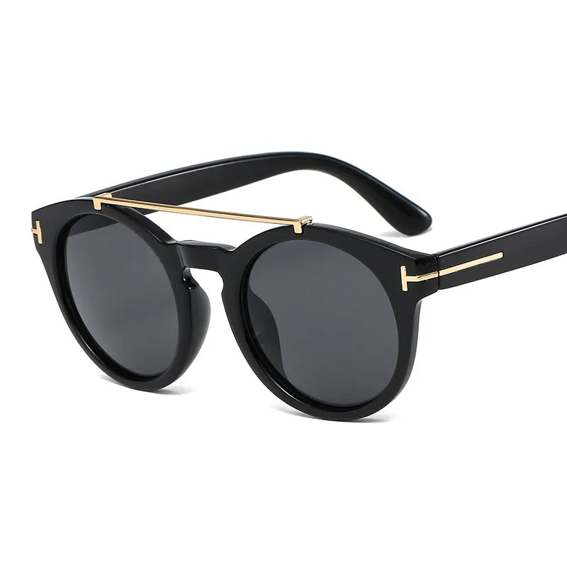 Retro Double Bridge Cat Eye Sunglasses - Vintage Style for a Bold Look