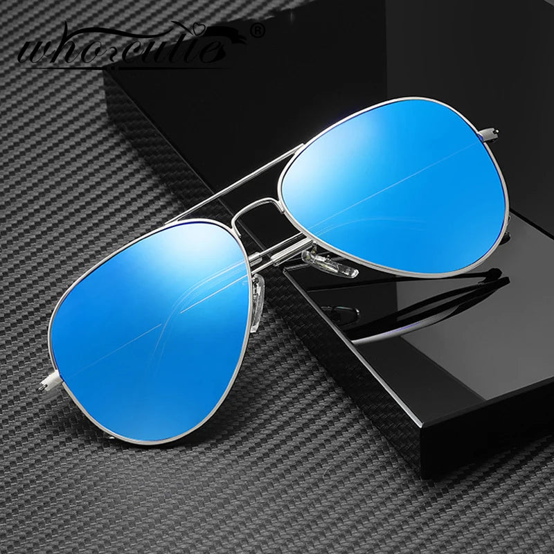 Pilot Sunglasses with Metal Frame and Reflective Lens - Aviation Sun Glasses for Ultimate Style and Protection