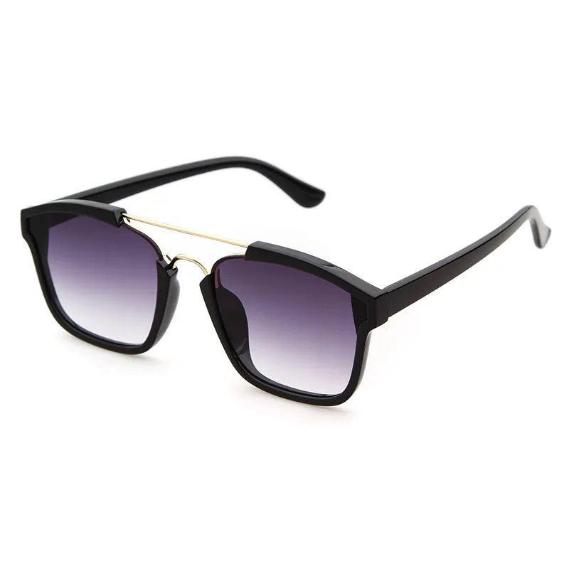 Flat Top Mirror Lens Pilot Sunglasses with  UV400 Protection