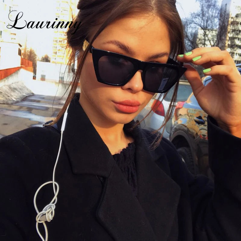 Retro Oversized Square Cat Eye Women Sunglasses Leopard Black Frame Shades 2021 Brand Design Trendy Travel Men Sun Glasses UV400