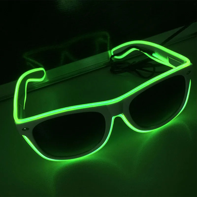 LED Light Up Party Glasses  Women Men EL Wire Sunglasses for Festivals and Costumes