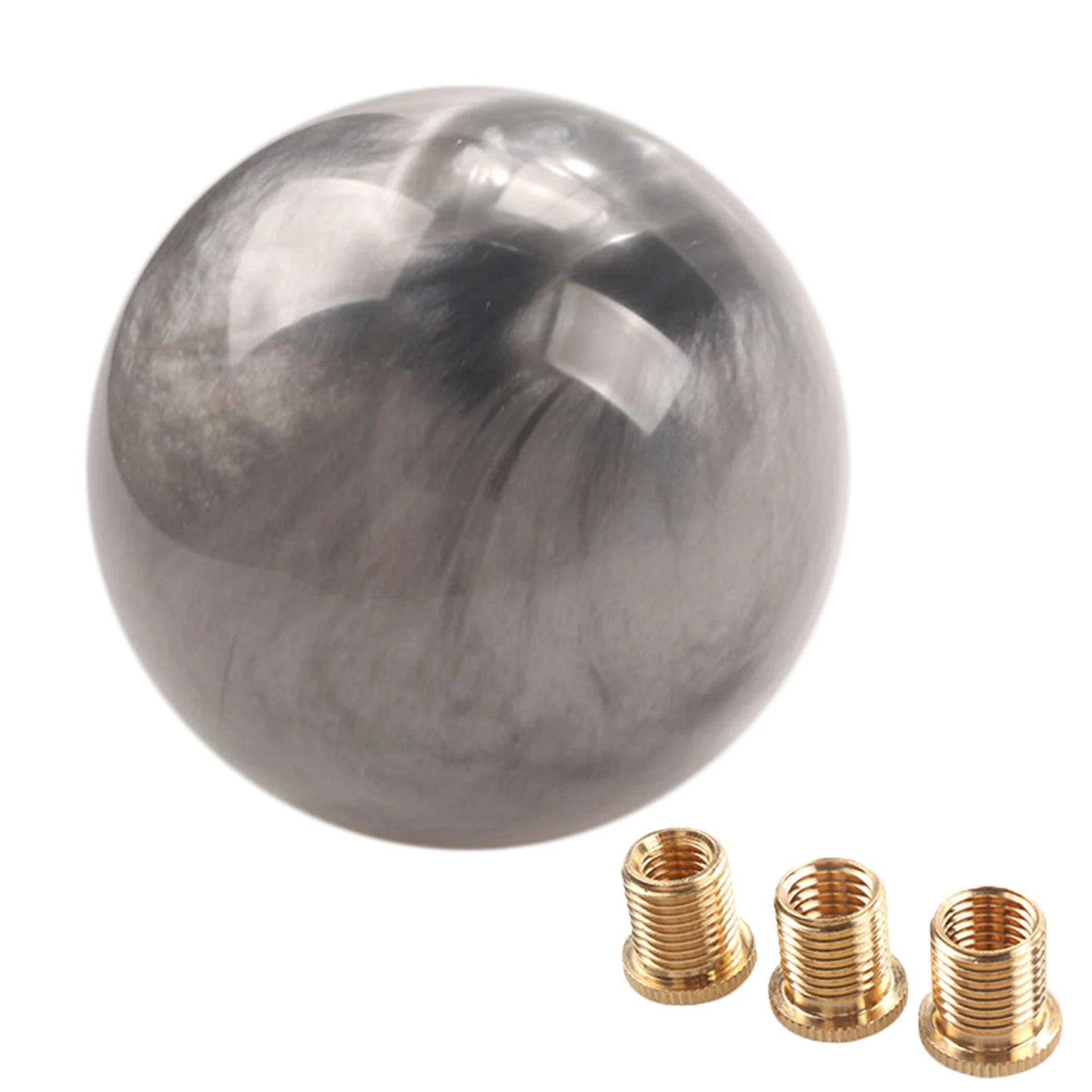 Charming Acrylic Marble Gear Shift Knob with 3 Adapters - Universal Round Ball Design