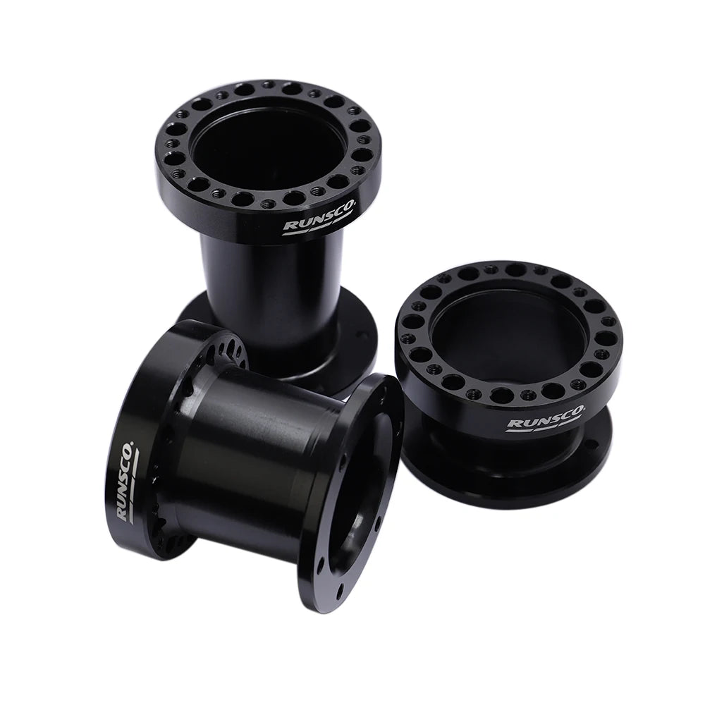 Adjustable Steering Wheel Hub Spacer Kit - 51MM, 76MM, 101MM - Enhance Comfort & Control - Black/Gold Finish