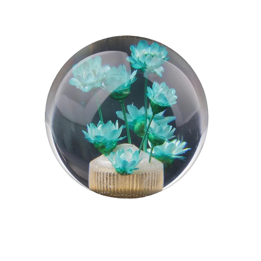 Transparent Acrylic Encased Flower Shift Knob