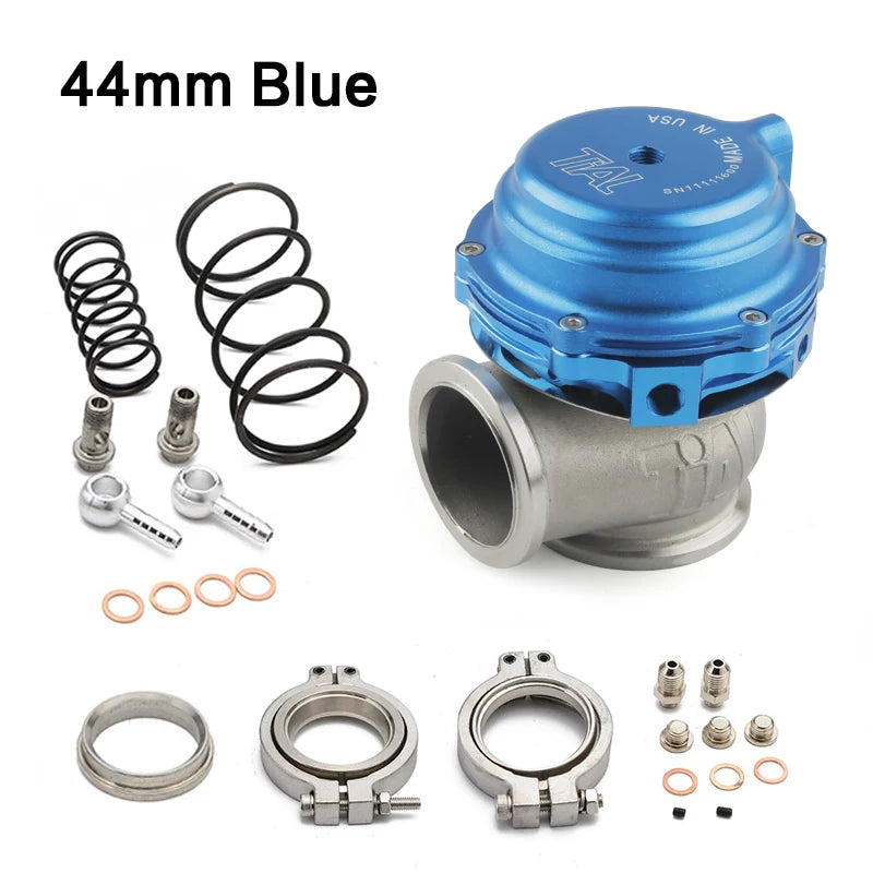 44mm Water Cooled External Turbo Wastegate with Flange Hardware in Multiple Colors  

Unlock the full potential of your turbocharged engine with this high-performance 44mm external wastegate. Crafted from durable aluminum, it features a versatile design