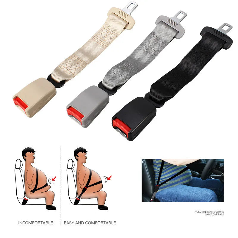 Comfort Seat Belt Extender for Pregnant Women & Plus-Size Drivers - Universal Fit Safety Belt Extension Clip