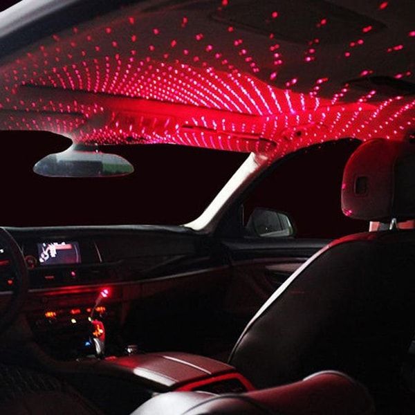 Double Headed LED Starry Night Car Atmosphere Projector, Voice Control