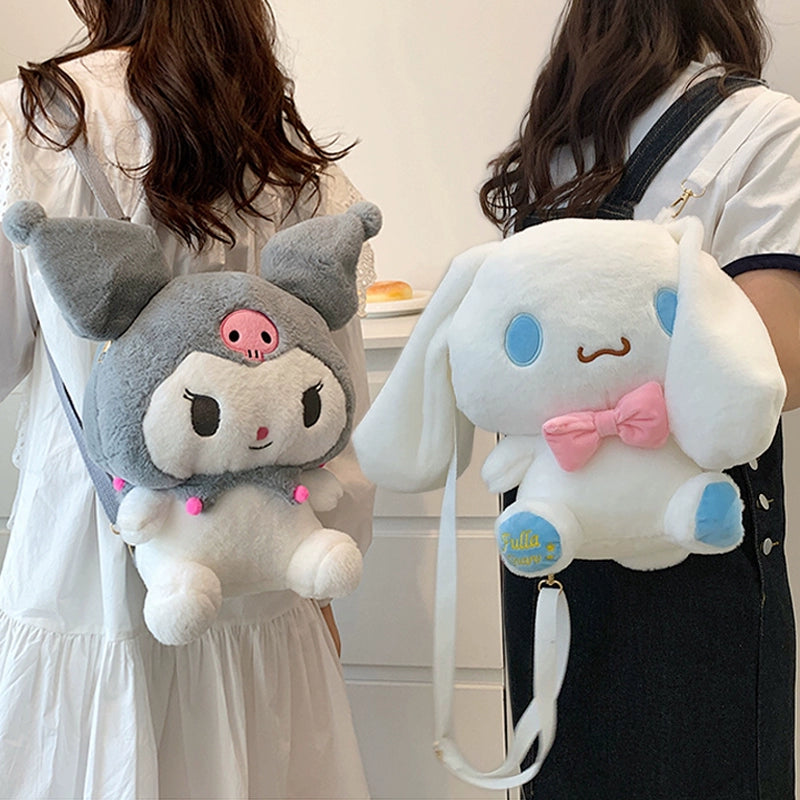 Adorable Cinnamoroll Plush Doll Backpack for Kids - Cute Cartoon Animal Design