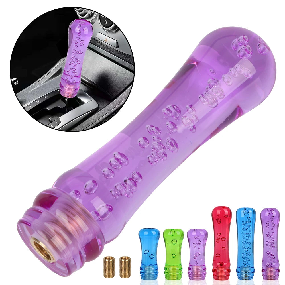 3.9" - 5.9" Inch Universal Transparent Crystal Car Transmission Shifter Lever  Gear Shift Knob - Decorative Interior Automotive Accessory/