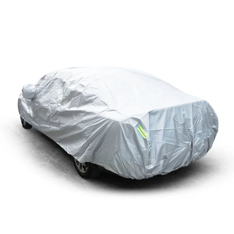 SUV Car Cover with UV Protection, Dust Resistance & Reflective Stripes - Premium Outdoor Full Vehicle Cover for Sedans and SUVs