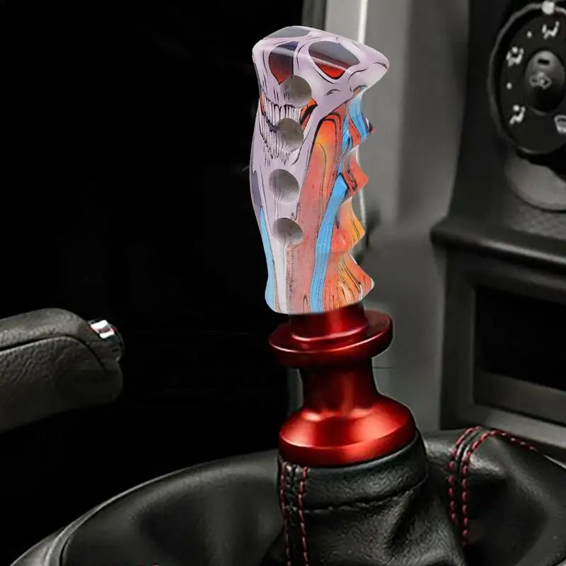 Stick Shift Knob Car Knife Handle Shifter Head Screws Adapter Spanner Resin Graffiti Interior Accessories Automatic Vehicles