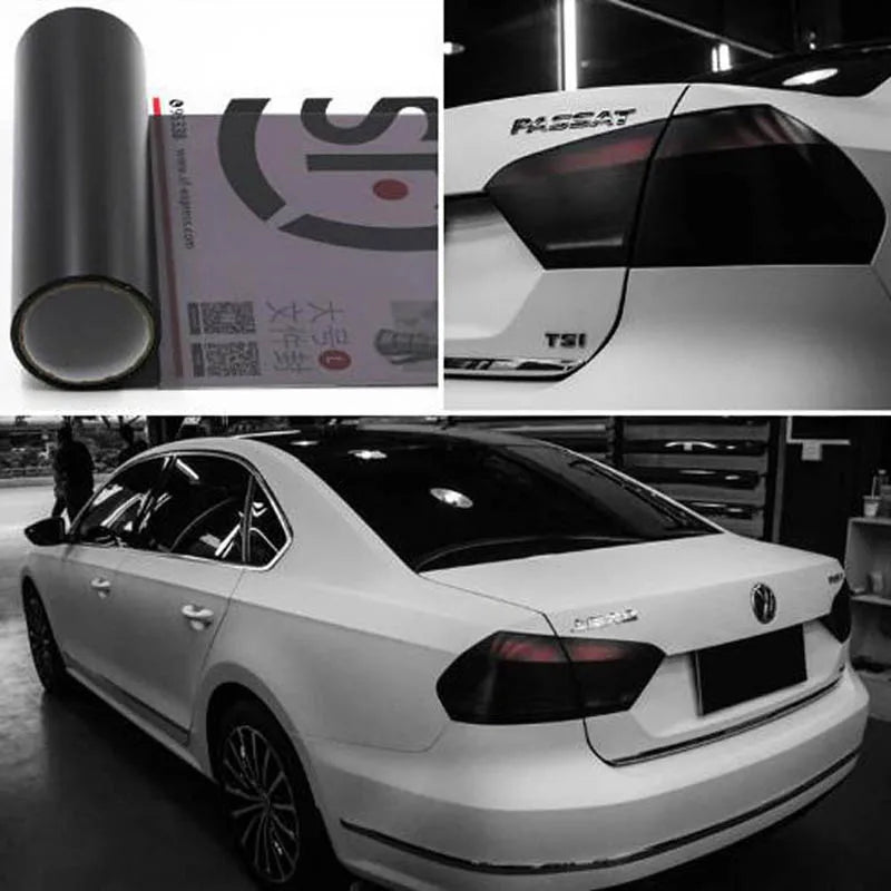 100cm Premium Vinyl Headlight and Taillight Tint Film - Matte Smoke Wrap for Car Lamps