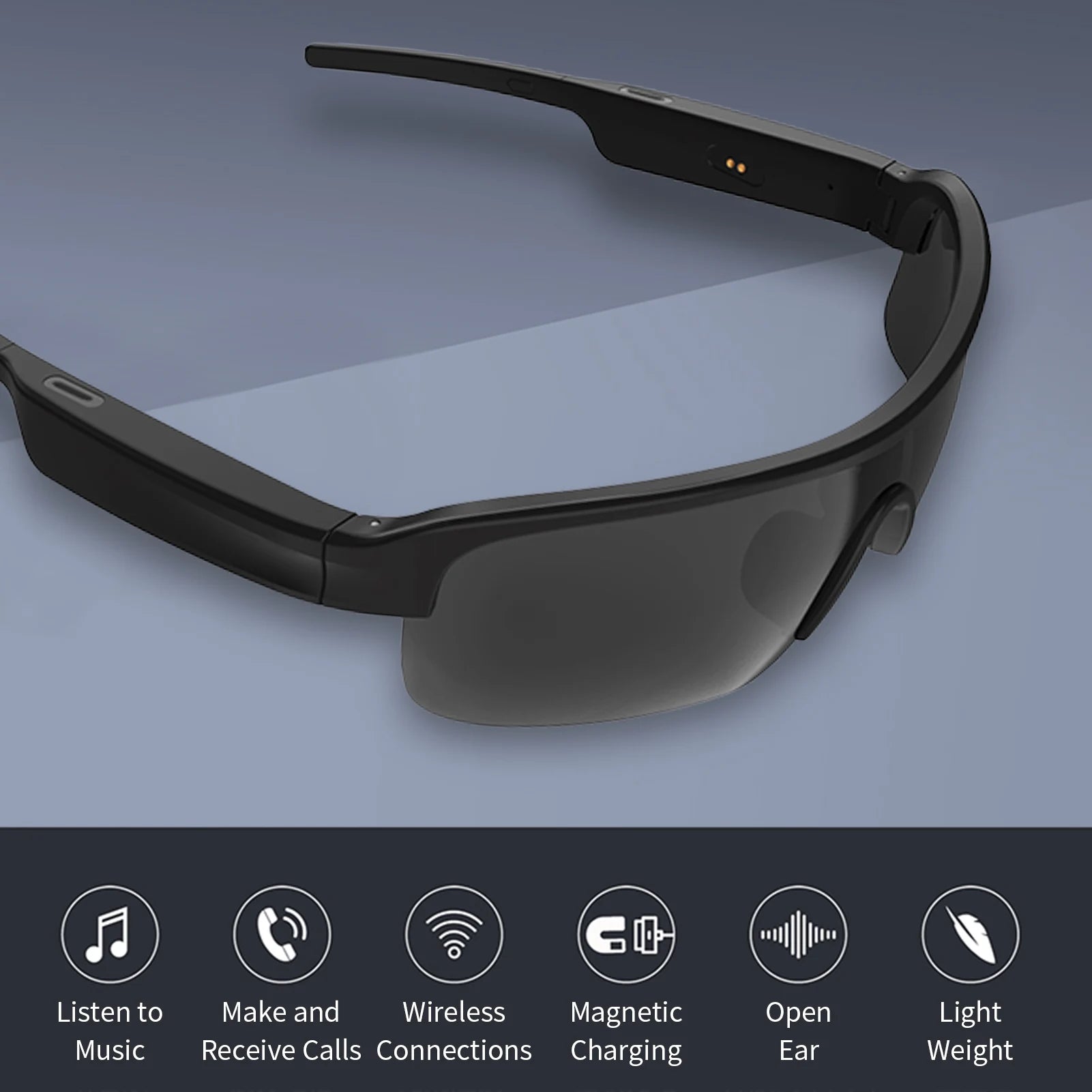 Smart Wireless Bluetooth 5.0 Glasses Polarized Headset for Handsfree Driving and Outdoors