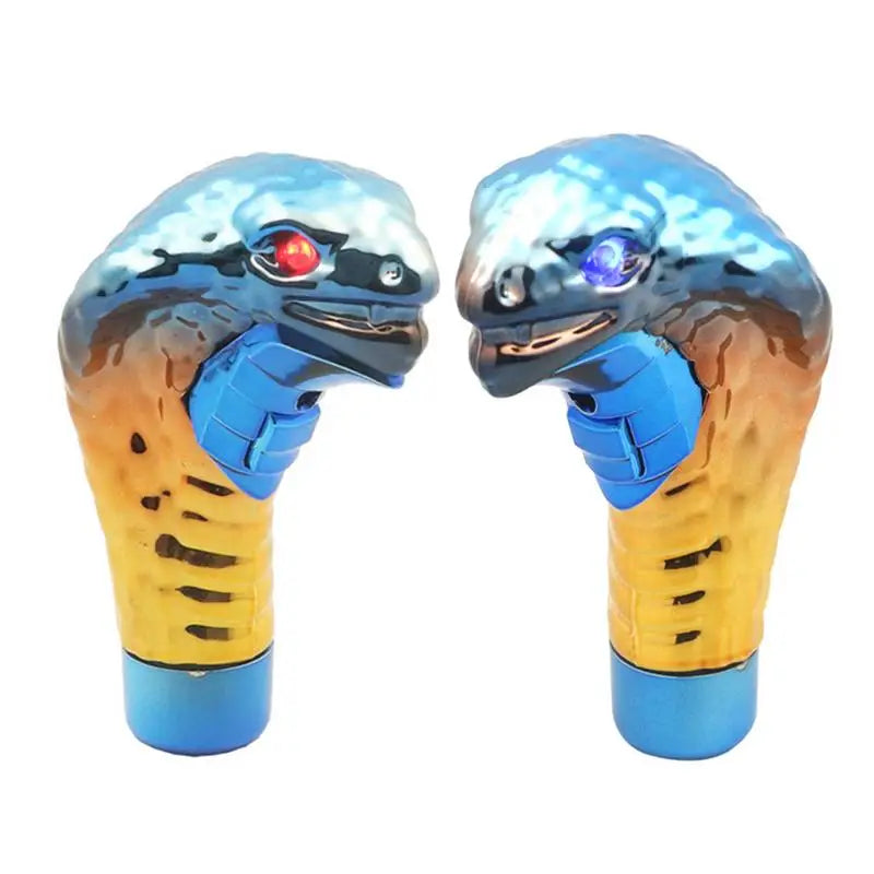 BlueRed LED Gear Shift Knob with Snake Cobra Design - Universal Car Interior Accessory