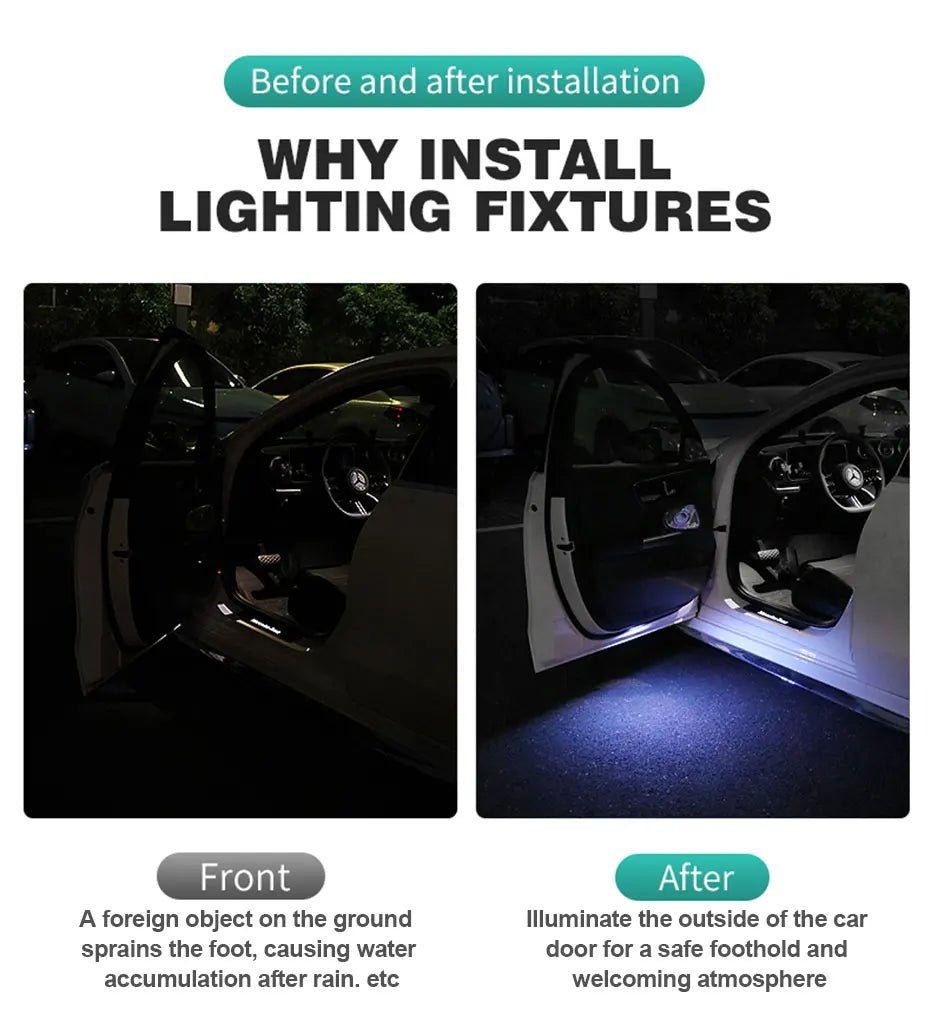 Wireless Magnetic Induction Car Door LED Lights