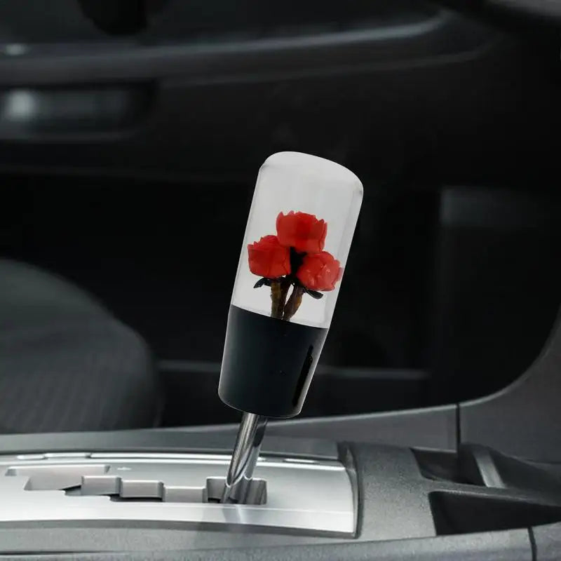 Flower Shift Knob  Unique Car Gear Stick Head for Vehicles-  Rose Design Improved Handling Compatible with Most Models