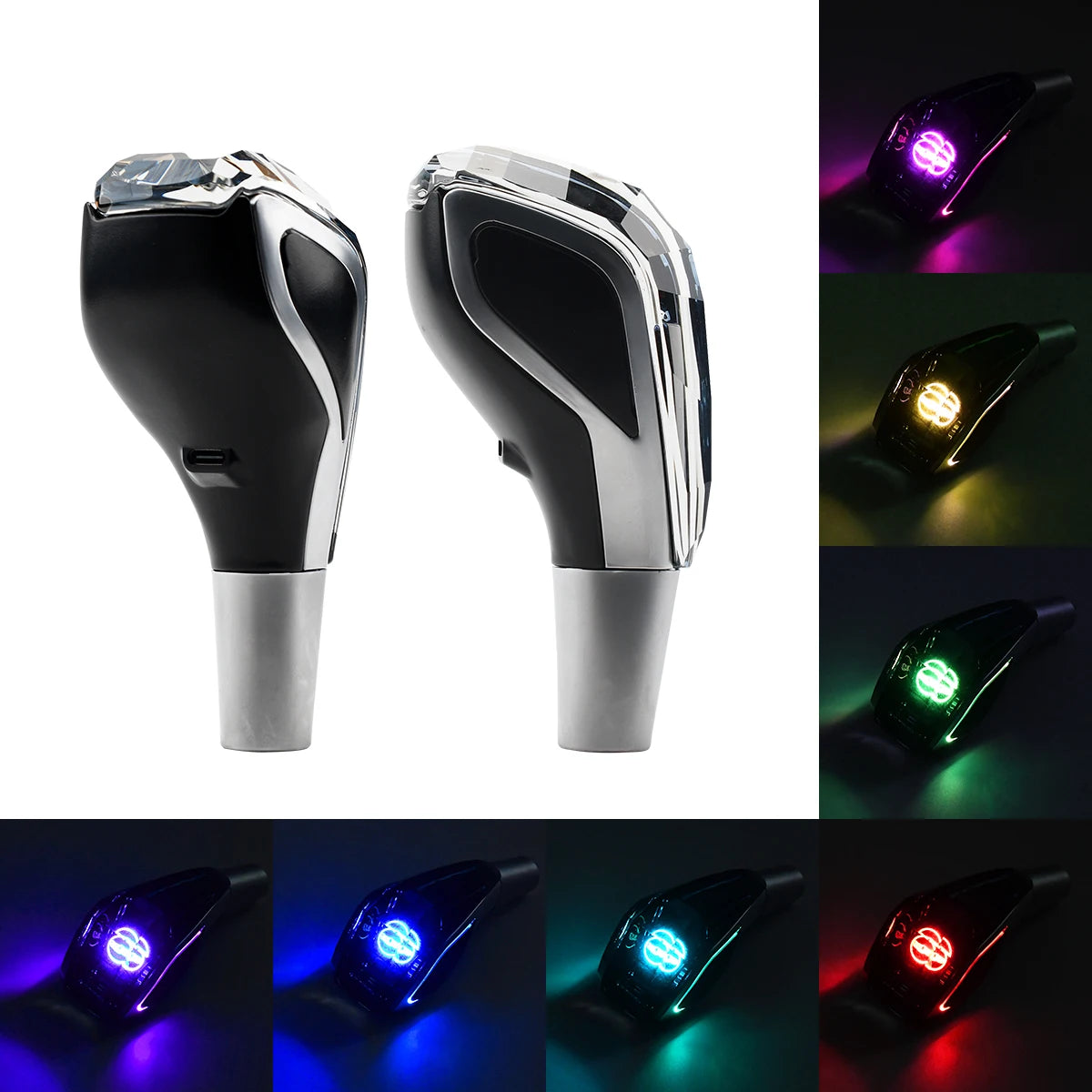 LED Crystal Gear Shift Knob Kit - Stylish Interior Upgrade for All Vehicles