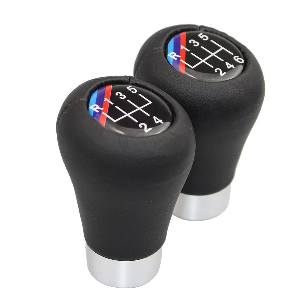 5/6 Speed Manual Transmission Ergonomic Leather Shift Knob – Universal Fit for Comfortable Driving Experience