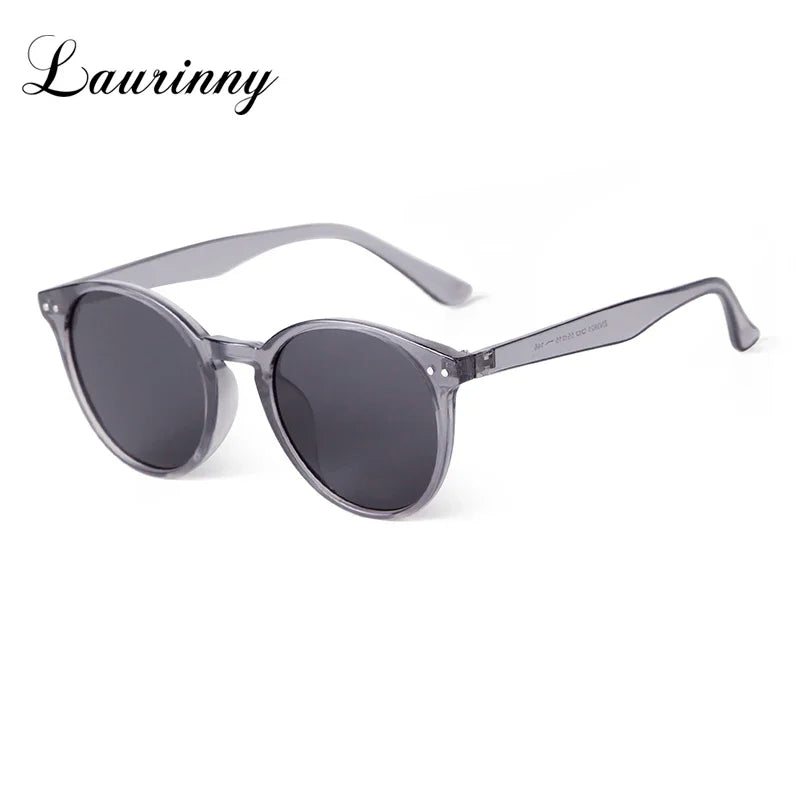 Vintage Tortoise Shell Round Sunglasses Women Men Brand Design Trend Clear Gray Rivet Square Blue Lens Sun Glasses Female UV400